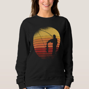 Retro, angler, fisherman, deep, sea fisherman sweatshirt