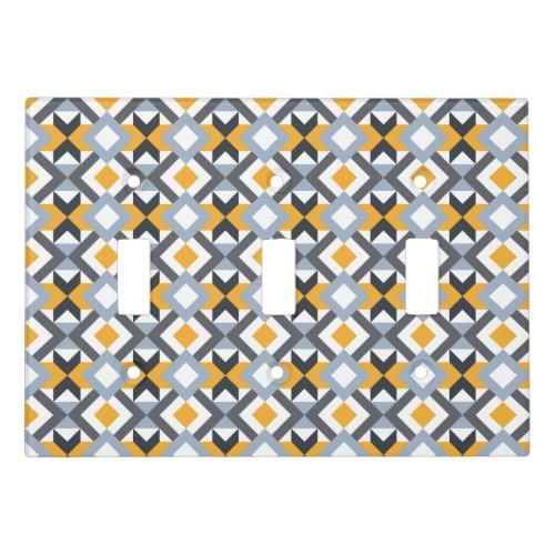 Retro Angles Abstract Geometric Pattern Light Switch Cover