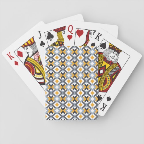 Retro Angles Abstract Geometric Pattern Poker Cards