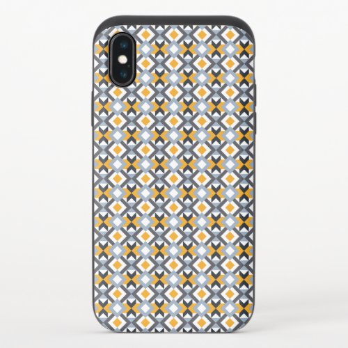 Retro Angles Abstract Geometric Pattern iPhone X Slider Case