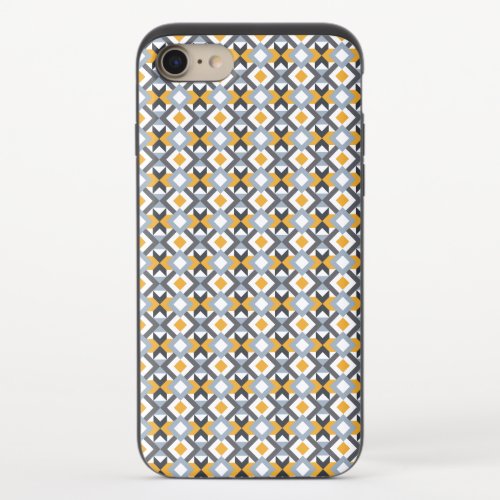 Retro Angles Abstract Geometric Pattern iPhone 87 Slider Case