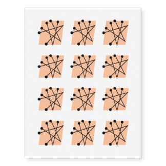 Retro Angles Temporary Tattoos