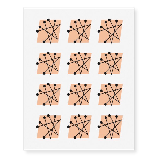 Retro Angles Temporary Tattoos (Front)