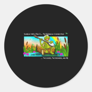 Retro Animal Funny Quote The Lovers The Dreamer An Classic Round Sticker