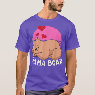 Retro Animal Mom Family Bear Mommy Bear Cute Mama T-Shirt