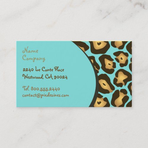 Retro Animal pattern profile cards Business Card Template