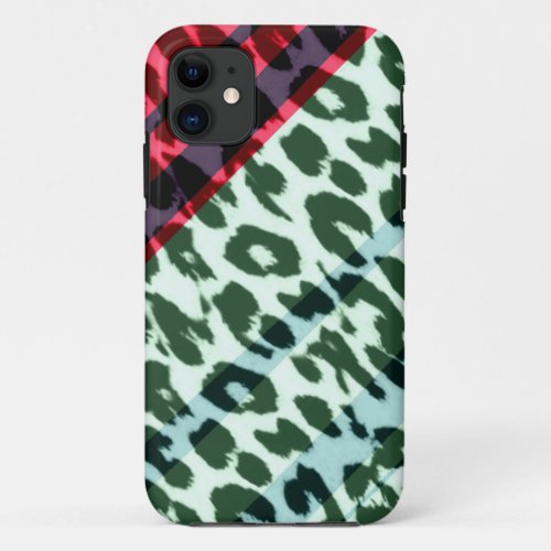 Retro animal print fur skin of leopard iPhone 11 case