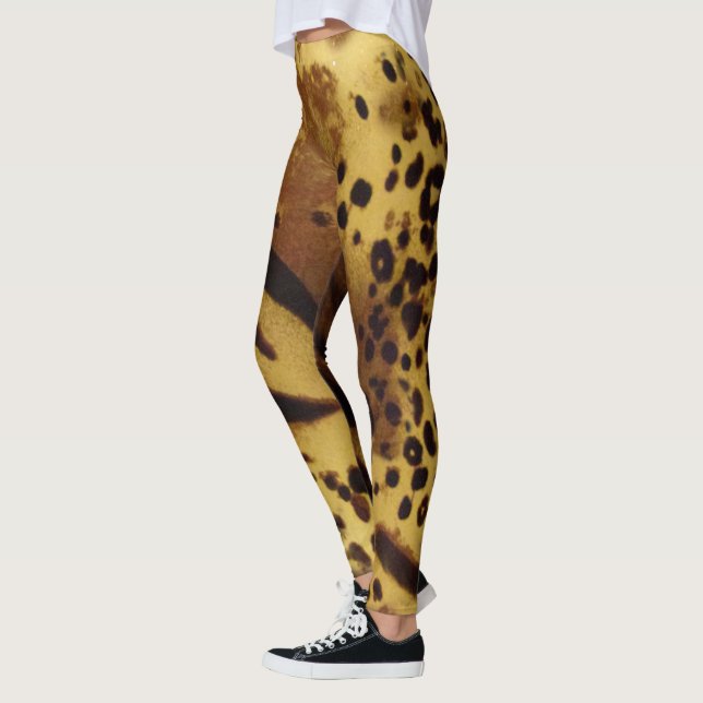 Retro Animal Print Leggings - Bold Lounge Style (Left)