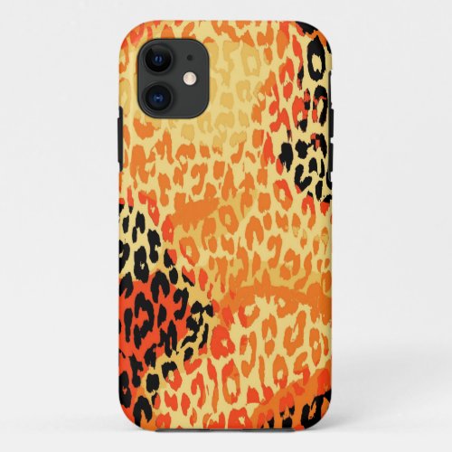 Retro animal print skin of leopard 3 iPhone 11 case