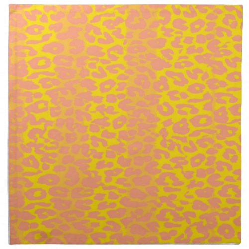 Retro animal print skin texture of leopard napkin