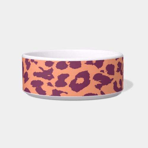 Retro animal print texture of leopard bowl