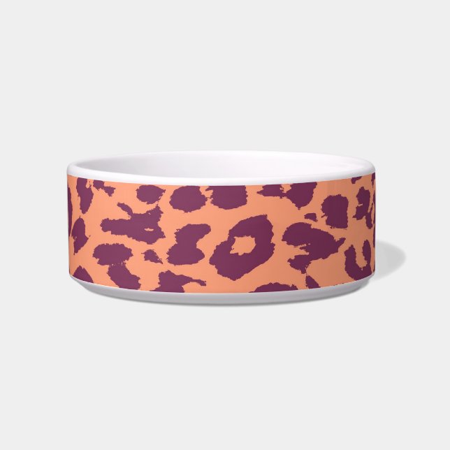 Retro animal print texture of leopard bowl (Front)