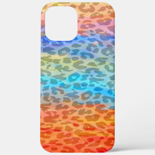 Retro animal print texture of leopard iPhone 12 pro max case