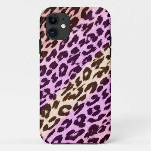 Retro animal print texture of leopard iPhone 11 case