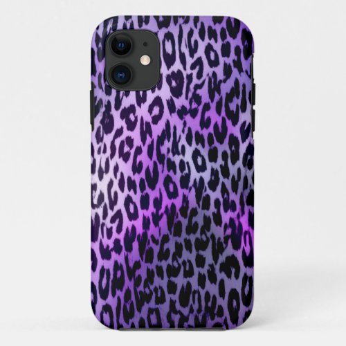 Retro animal print texture of leopard iPhone 11 case