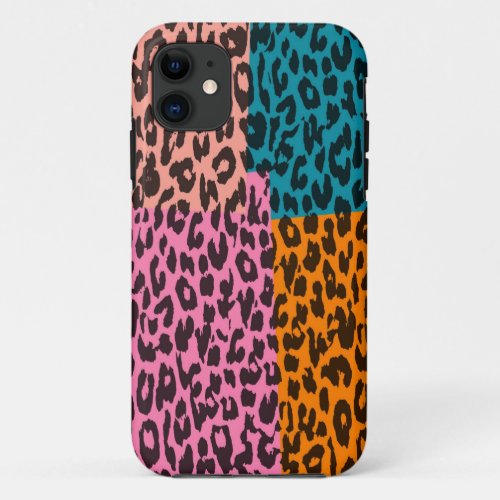 Retro animal print texture of leopard iPhone 11 case