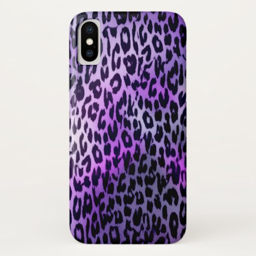 Retro animal print texture of leopard iPhone x case