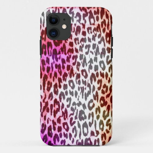 Retro animal skin texture of leopard iPhone 11 case