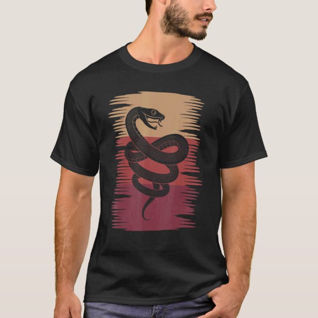 Retro Animal  Snake  Reptile Keeper Pet Snake 1 T-Shirt (Front)