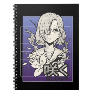 Anime Notebook: anime cat girl notebook for girl otaku, Anime girl, gift  for girle wide ruled notebook