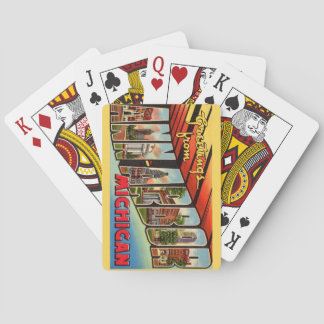 Retro Ann Arbor Michigan Playing Cards