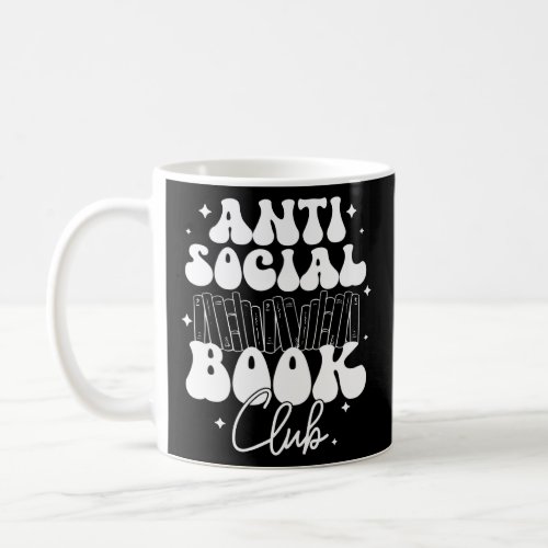 Retro Anti Social Book Club  Coffee Mug