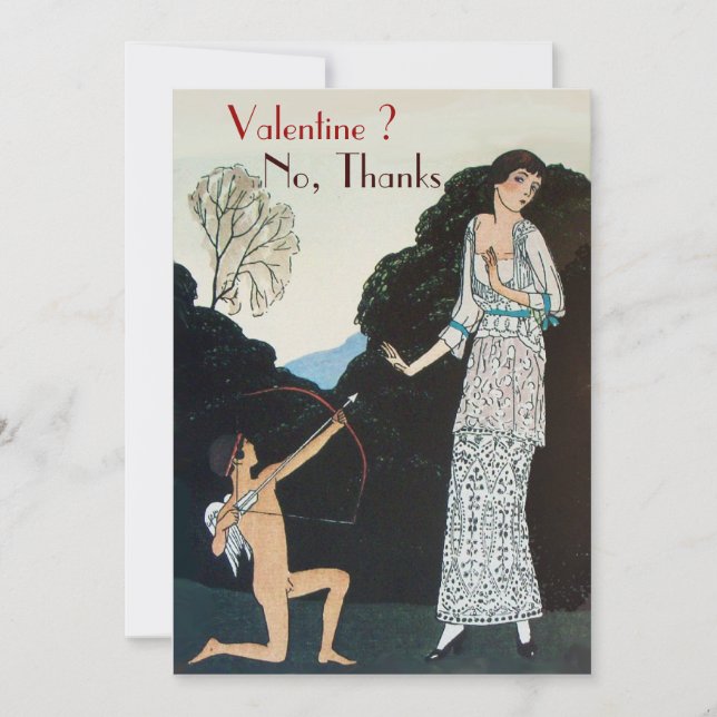 RETRO ANTI VALENTINE'S DAY PARTY WAX SEAL MONOGRAM INVITATION (Front)