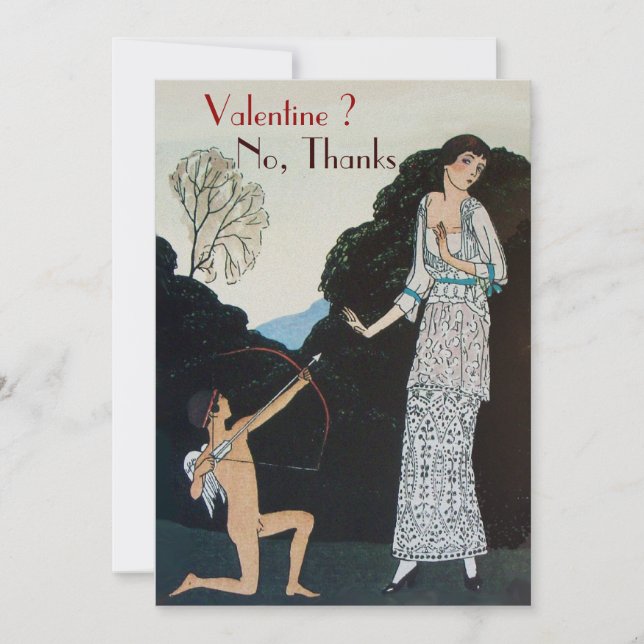 RETRO ANTI VALENTINE'S DAY PARTY WAX SEAL MONOGRAM INVITATION (Front)