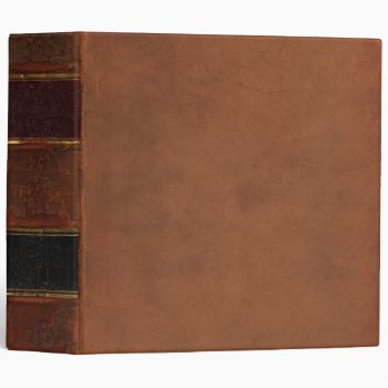 Retro Antique Book  Faux Leather Bound Brown Binder by techvinci at Zazzle