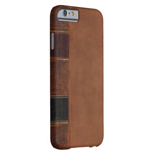 Retro Antique Book faux leather bound brown Barely There iPhone 6 Case