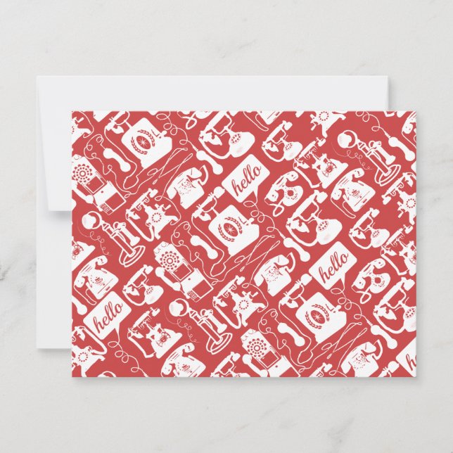 Retro Any Color Telephone Pattern (Front)