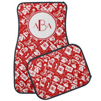 Retro Any Color Telephone Pattern Car Floor Mat