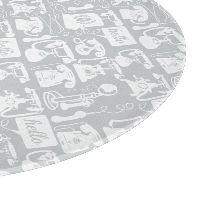 Retro  Any Color Telephone Pattern Cutting Board (Corner)