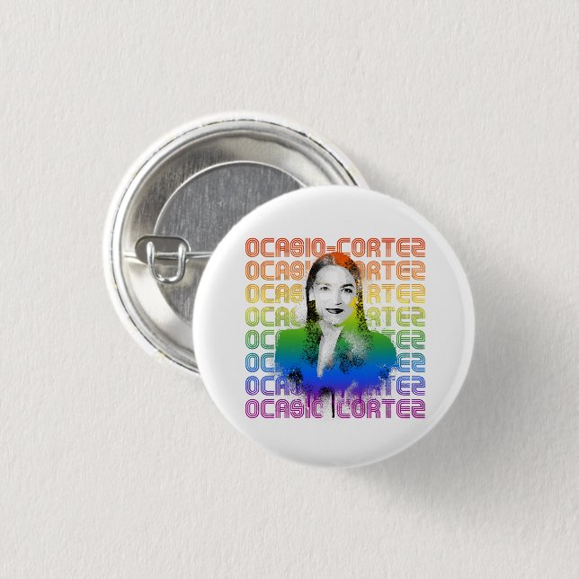 Retro AOC Pride Button (Front & Back)