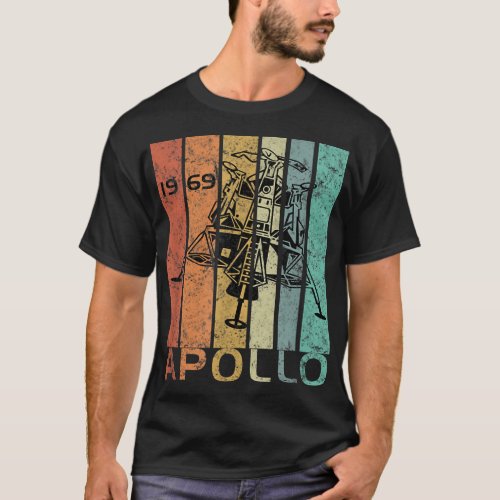 Retro Apollo 11 50th Anniversary Moon Landing 1969 T_Shirt