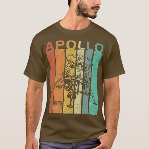 Retro Apollo 11 50th Anniversary Moon Landing T_Shirt
