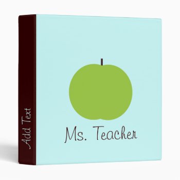 Retro Apple Personalized Teacher Binder by jgh96sbc at Zazzle