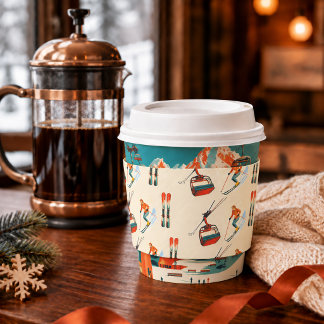 Retro Après Ski Resort Coffee Cup Sleeve