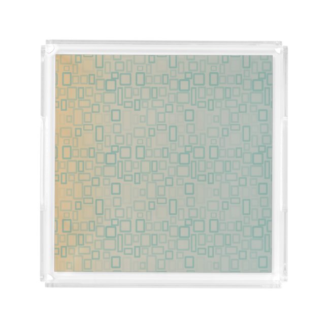 Retro Aqua Acrylic Tray (Front)