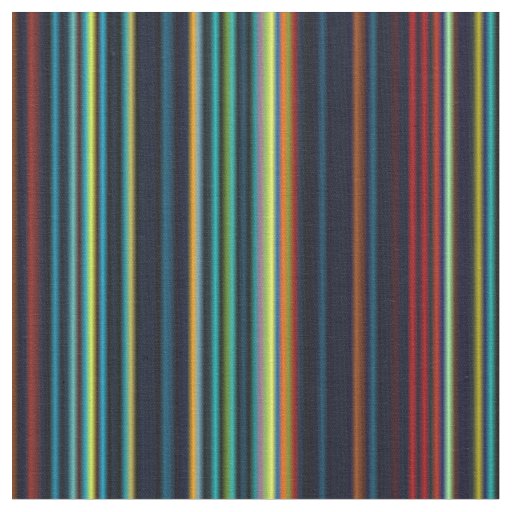 Retro aqua blue brown green stripe fabric