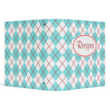 Retro Aqua Kitchen Recipe Binder Gift