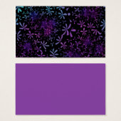 Retro Aqua Purple Floral Blossoms (Front & Back)