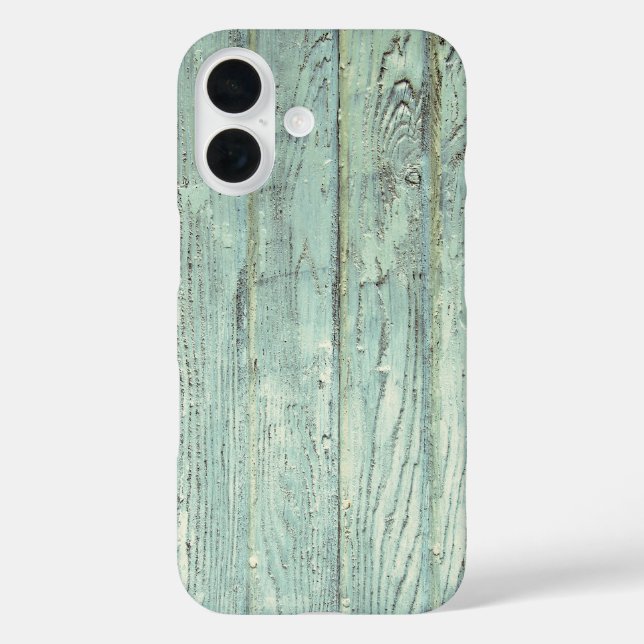 Retro Aqua Wood Case-Mate iPhone Case (Back)