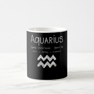 Retro Aquarius Star Sign Horoscope Birthday Gift Coffee Mug