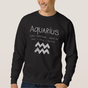 Retro Aquarius Star Sign Horoscope Birthday Gift Sweatshirt