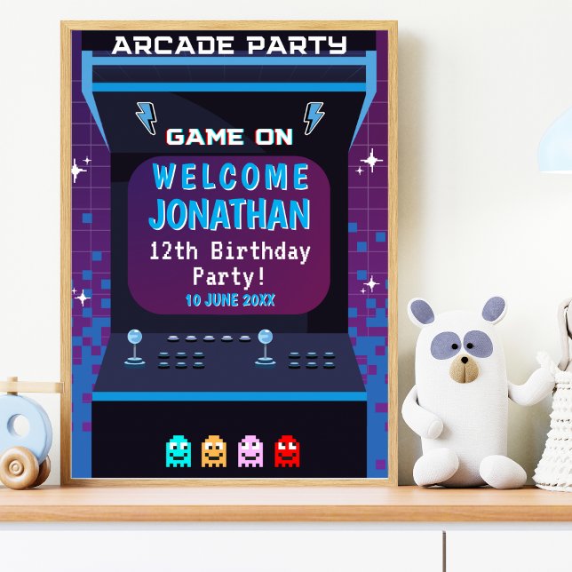 Retro Arcade Birthday  | Game On Party Decor (Creator Uploaded)
