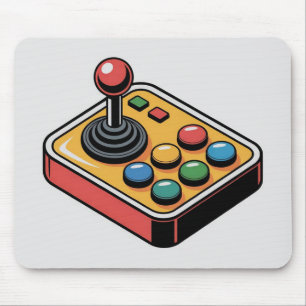 Retro Arcade Buttons Layout Mouse Pad