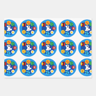 Retro Arcade Fun Wrapping Paper Sheets