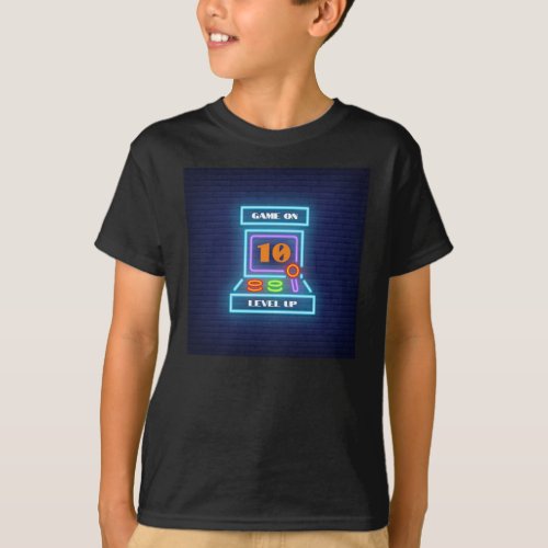 Retro Arcade Game Birthday Party T_Shirt