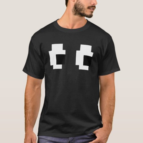 Retro Arcade Game Ghost 80s 8 bit Halloween Group  T_Shirt